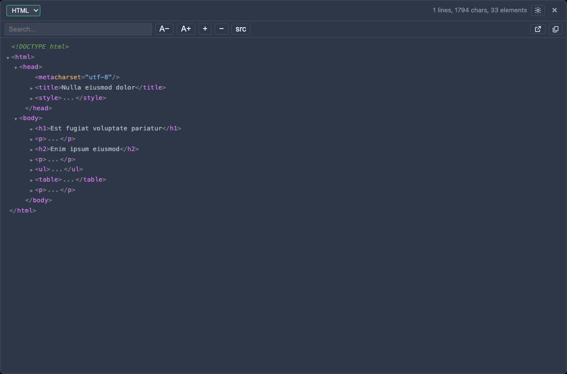 HTML viewer